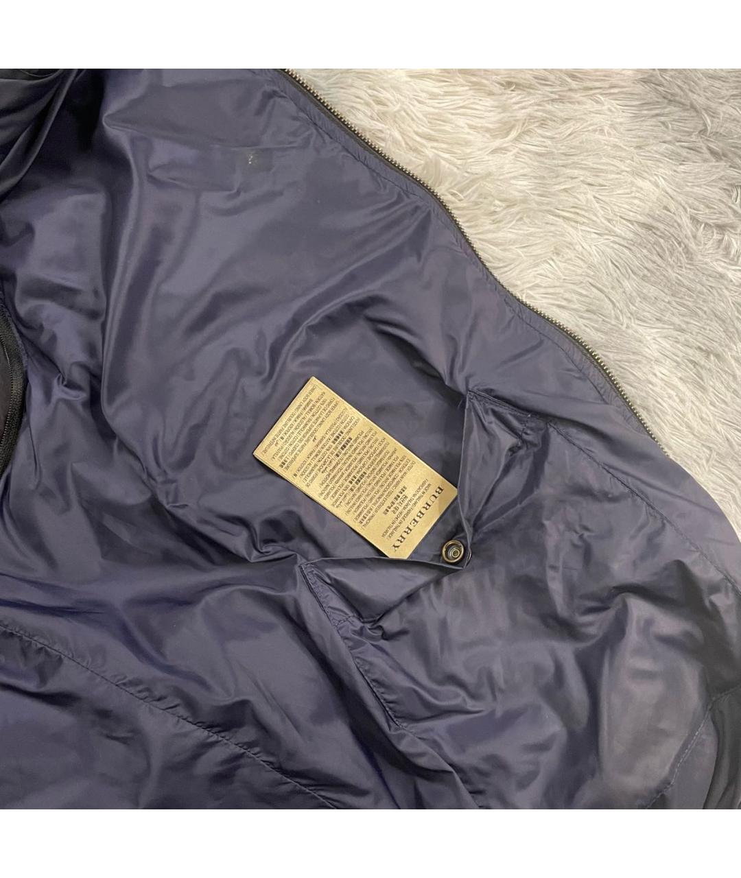 BURBERRY Черный полиэстеровый пуховик, фото 6