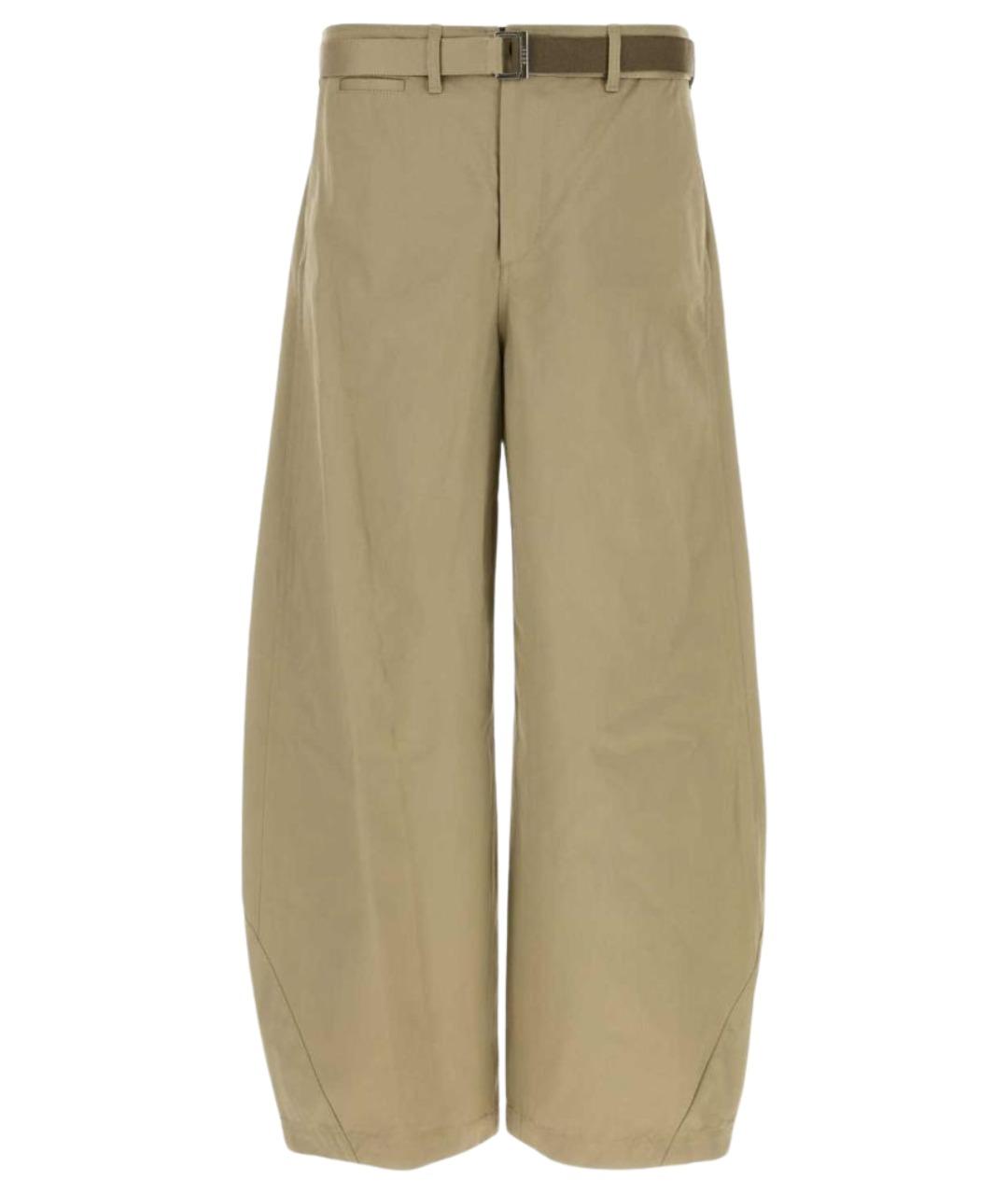 SACAI Хаки хлопковые повседневные брюки, фото 1