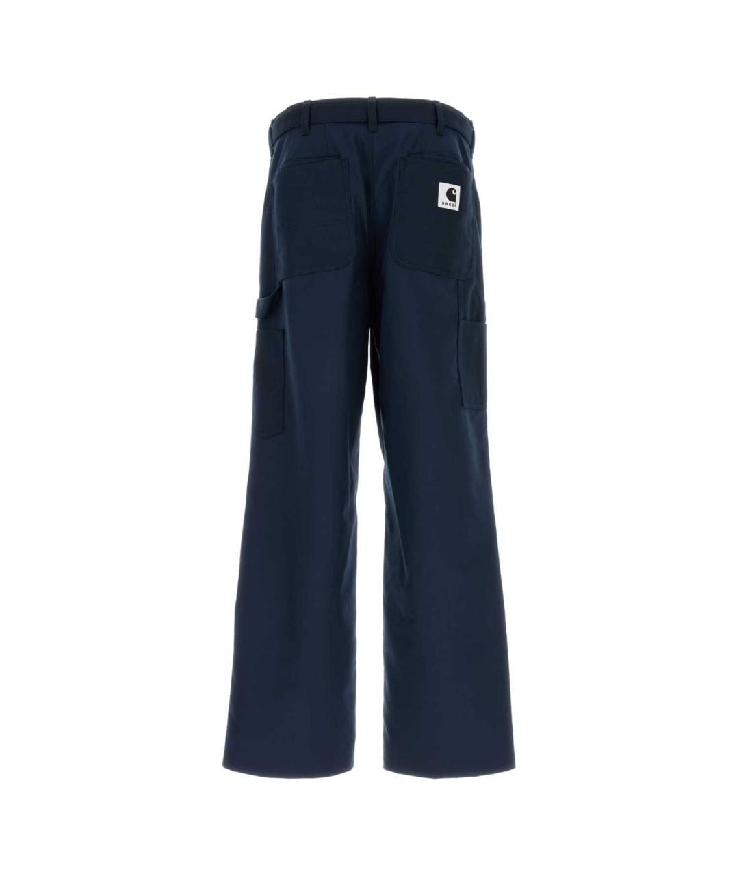 SACAI Синие полиэстеровые повседневные брюки, фото 2