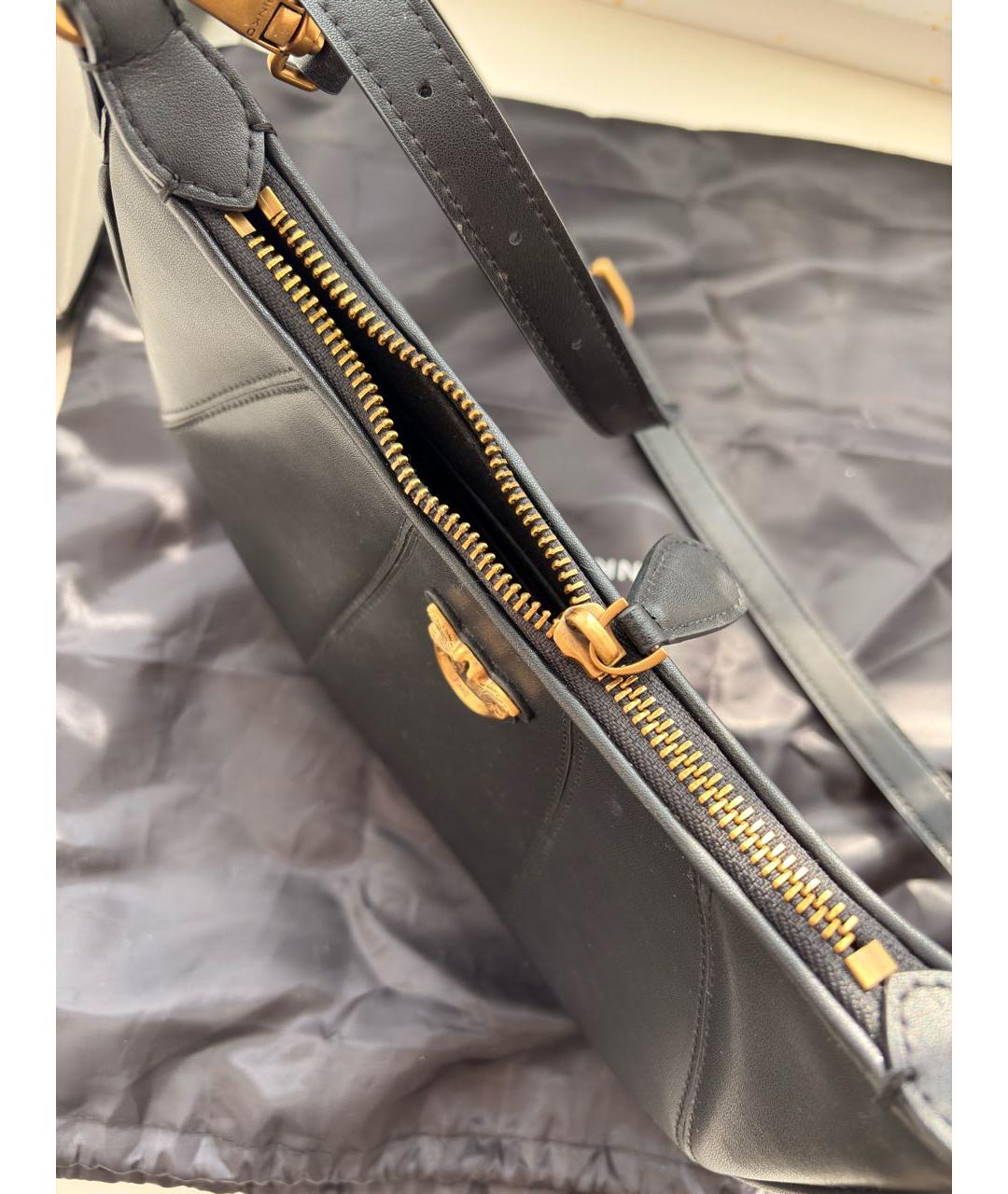 PINKO Черная кожаная сумка через плечо, фото 4