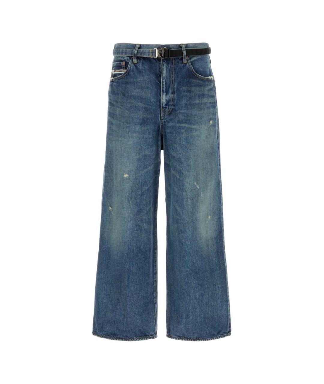 SACAI Синие хлопковые прямые джинсы, фото 1