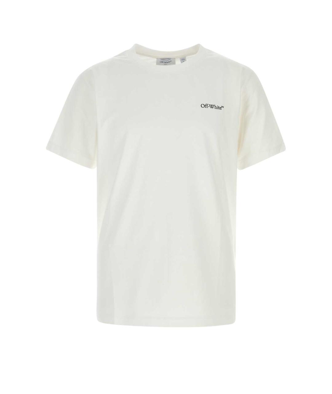 OFF-WHITE Белая хлопковая футболка, фото 1