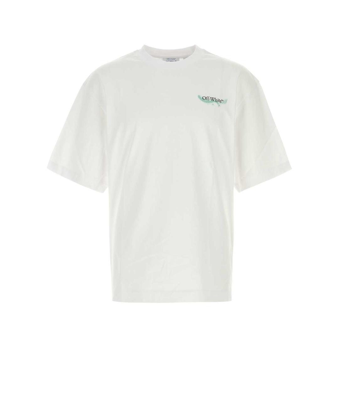 OFF-WHITE Белая хлопковая футболка, фото 1