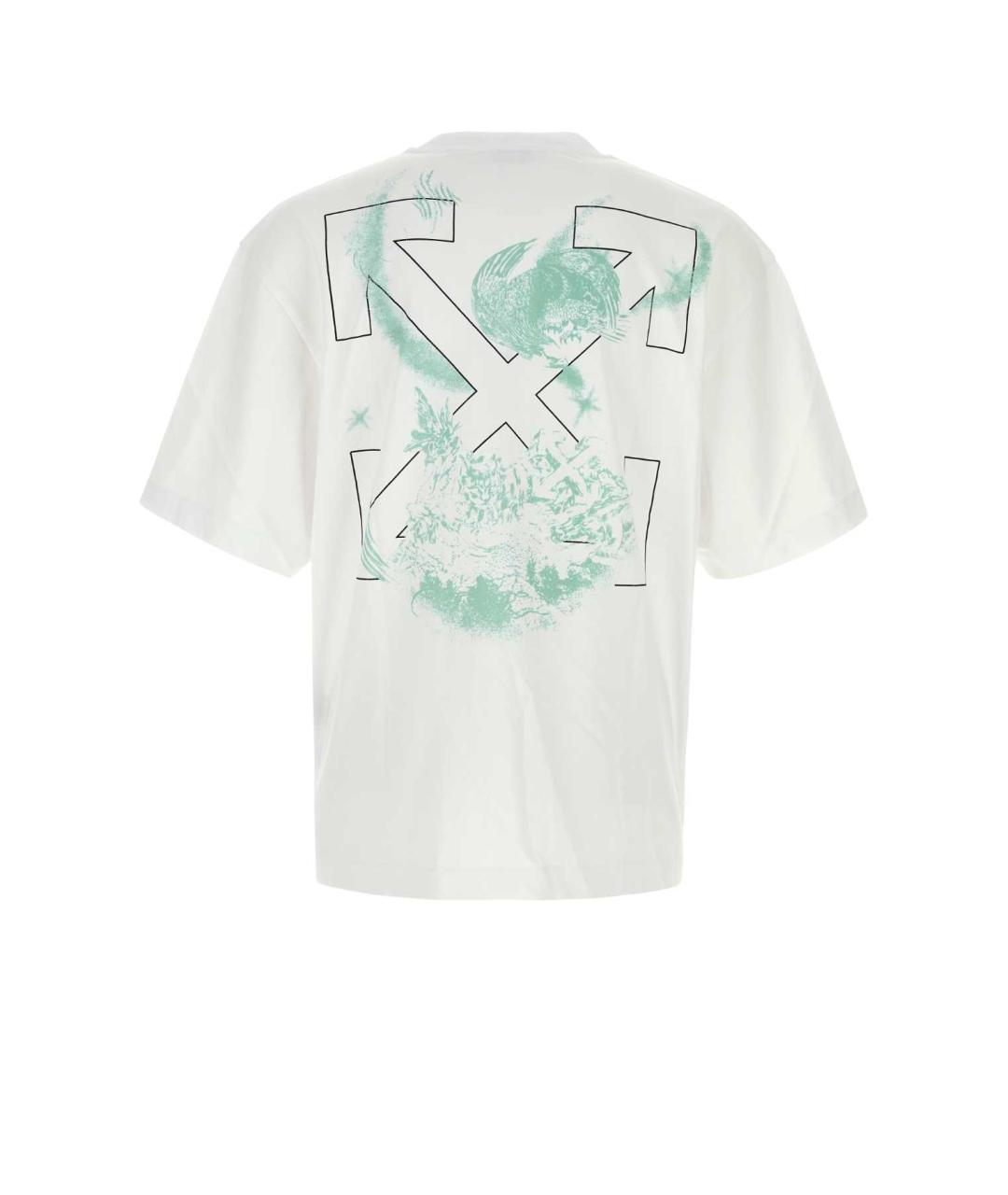 OFF-WHITE Белая хлопковая футболка, фото 2