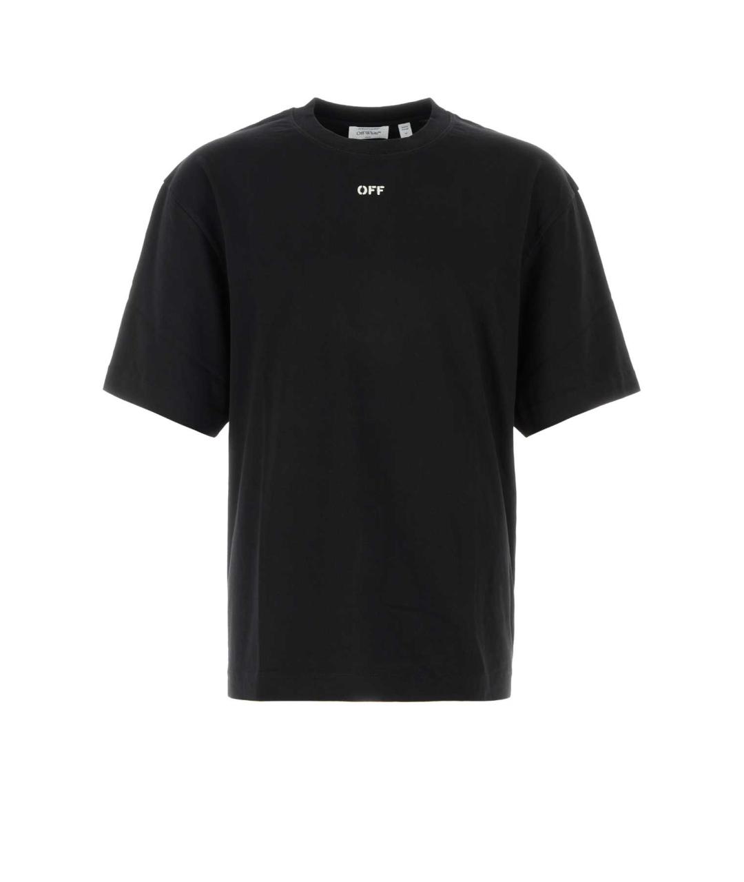 OFF-WHITE Черная хлопковая футболка, фото 1