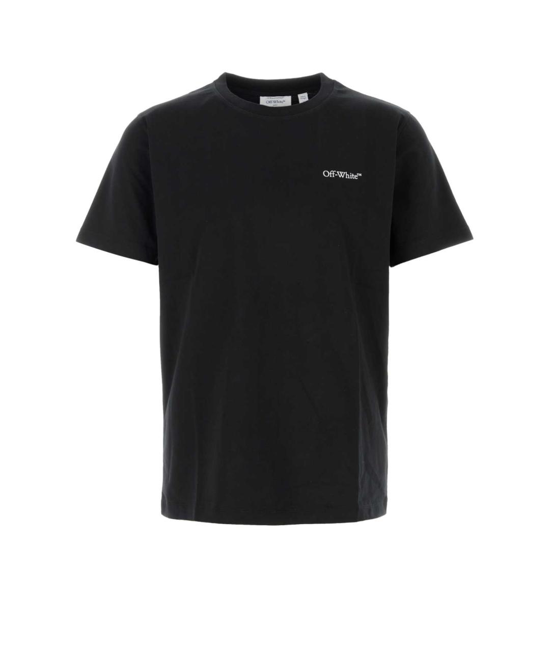 OFF-WHITE Черная хлопковая футболка, фото 1