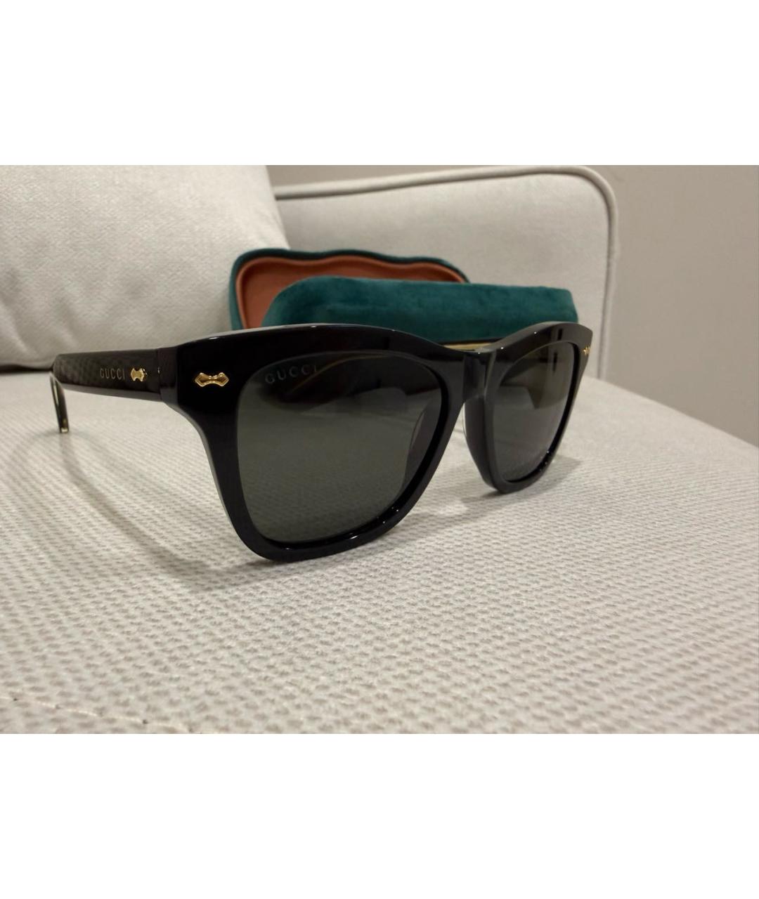 GUCCI Черные пластиковые солнцезащитные очки, фото 2