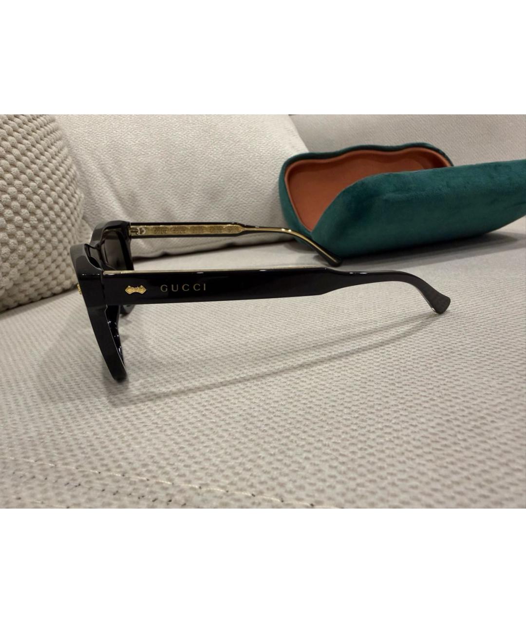 GUCCI Черные пластиковые солнцезащитные очки, фото 3