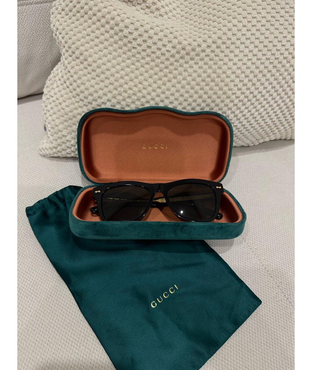 GUCCI Черные пластиковые солнцезащитные очки, фото 4