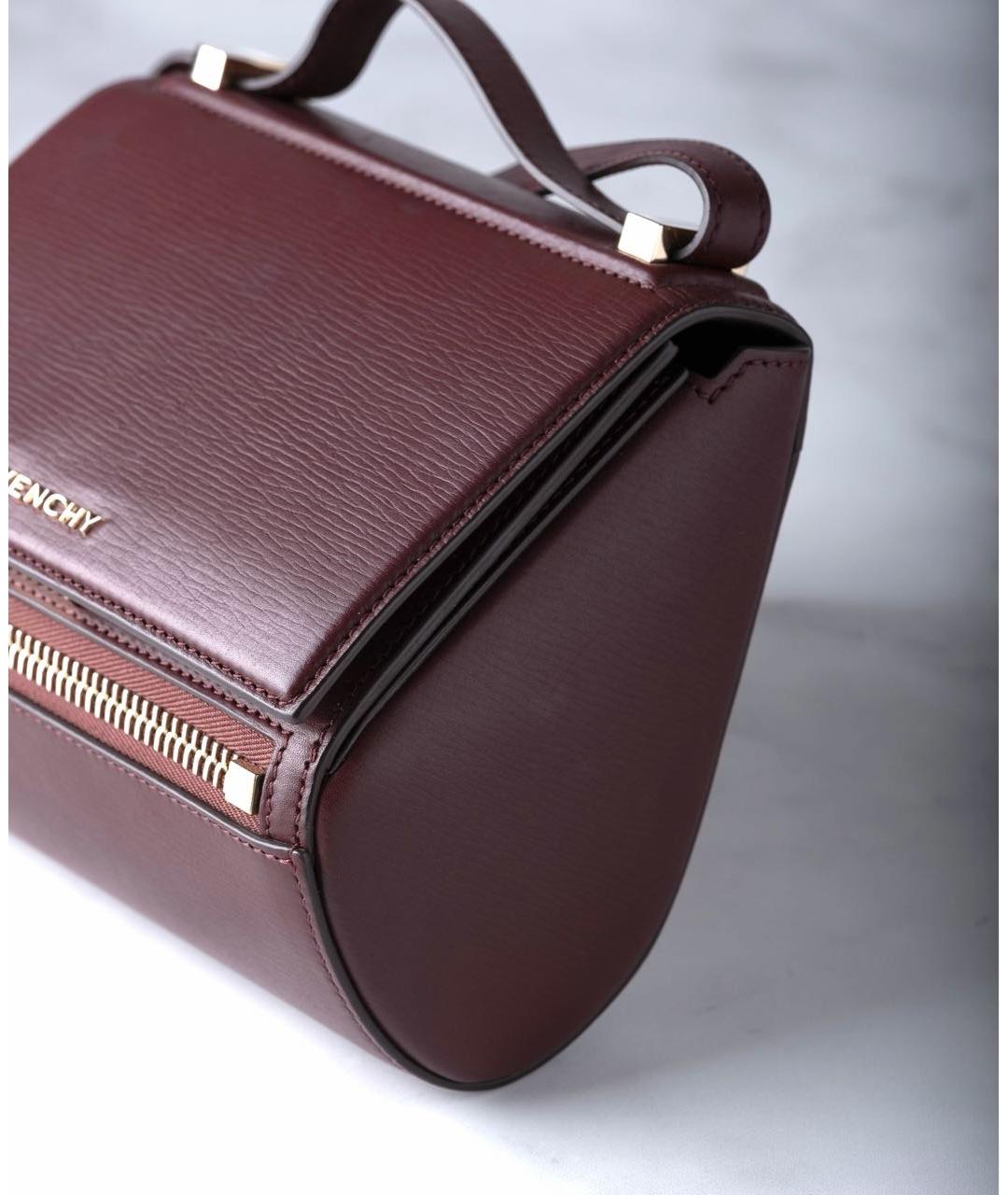 GIVENCHY Бордовая кожаная сумка через плечо, фото 7