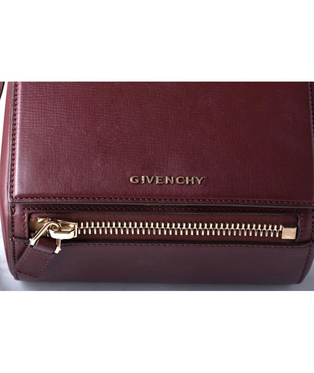 GIVENCHY Бордовая кожаная сумка через плечо, фото 8