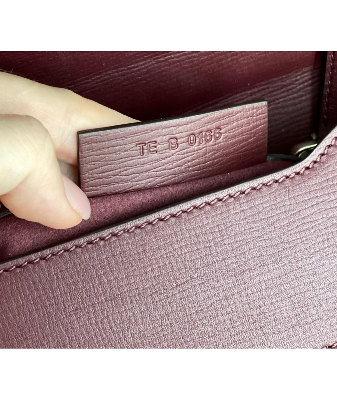 GIVENCHY Бордовая кожаная сумка через плечо, фото 5