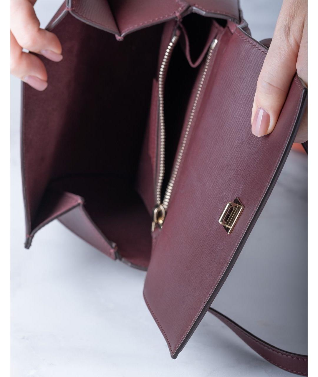 GIVENCHY Бордовая кожаная сумка через плечо, фото 4