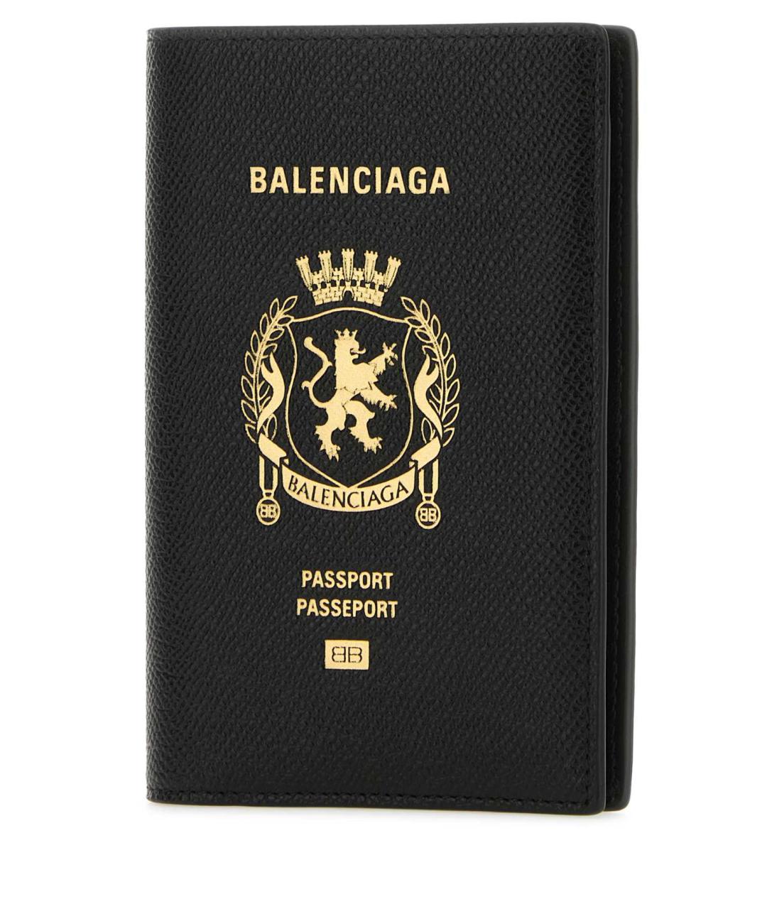 BALENCIAGA Черный кожаный кошелек, фото 2