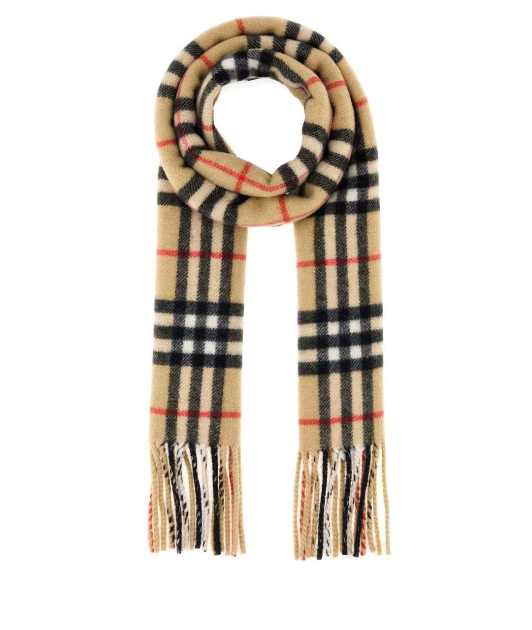 BURBERRY Бежевый кашемировый шарф, фото 1