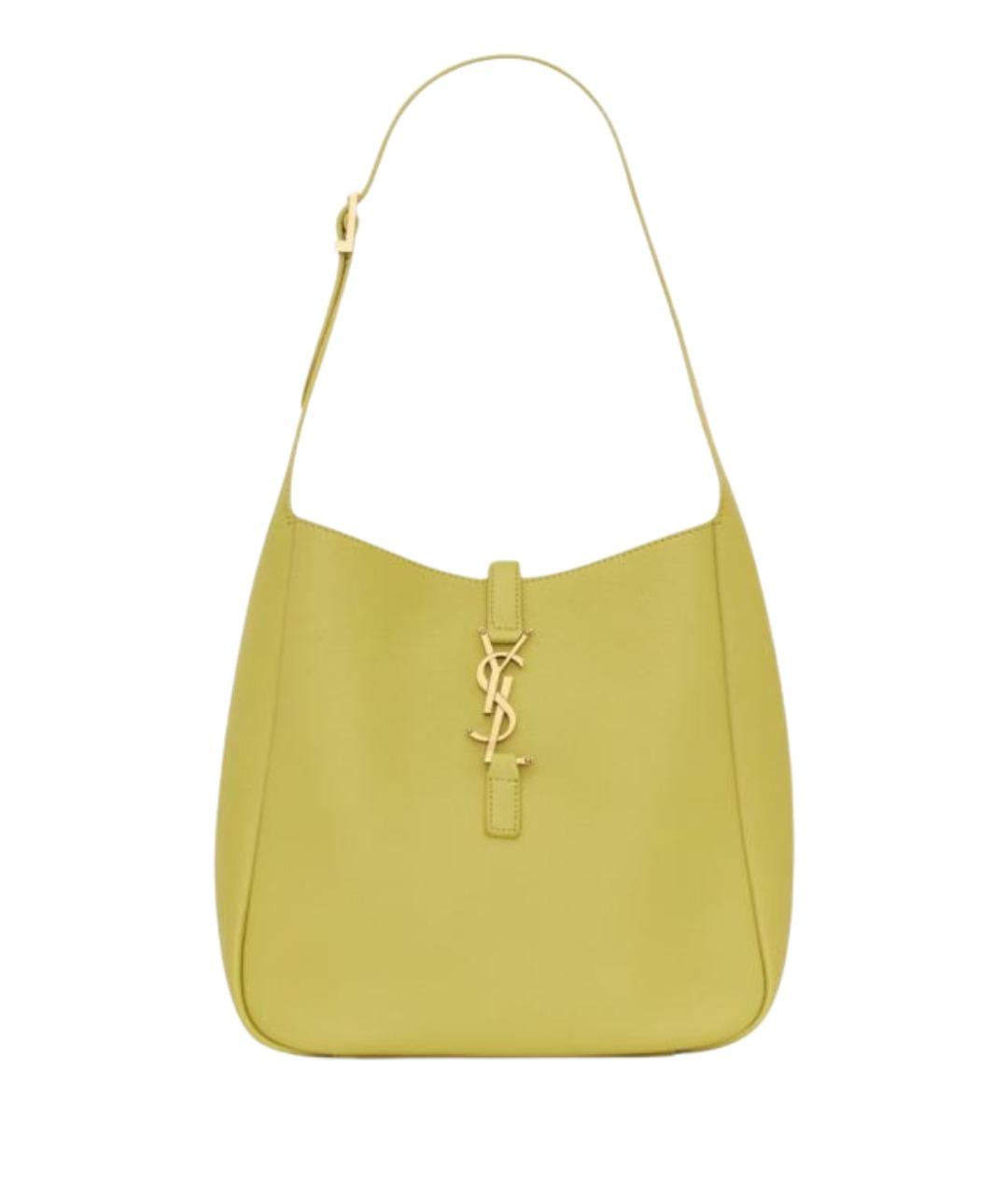 SAINT LAURENT Желтая кожаная сумка через плечо, фото 1