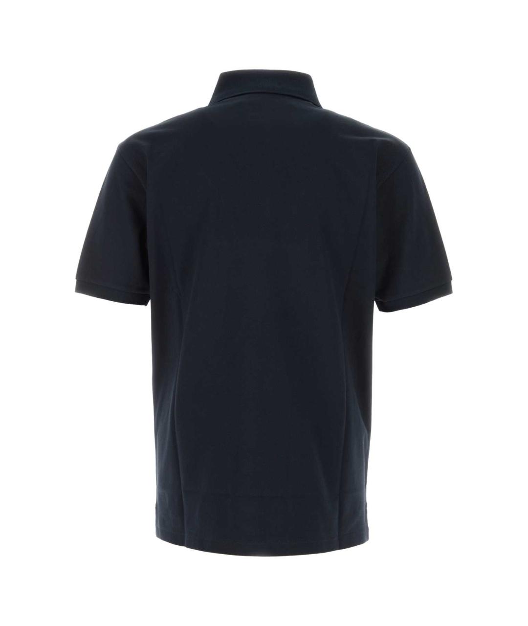 GUCCI Темно-синее хлопковое поло с коротким рукавом, фото 2