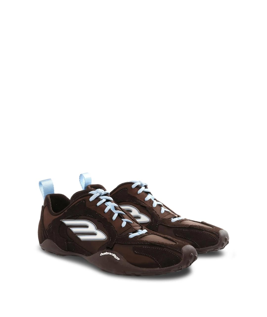 BALENCIAGA Коричневые замшевые кроссовки, фото 4