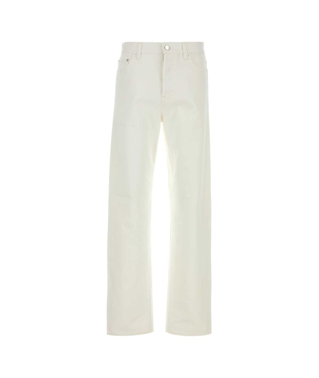 GUCCI Белые хлопковые прямые джинсы, фото 1