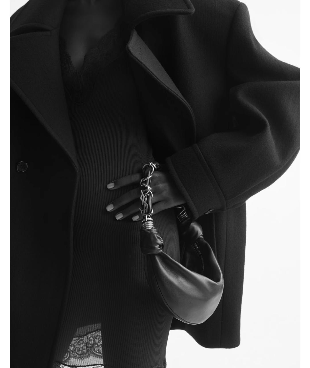 SAINT LAURENT Коричневая замшевая сумка с короткими ручками, фото 2