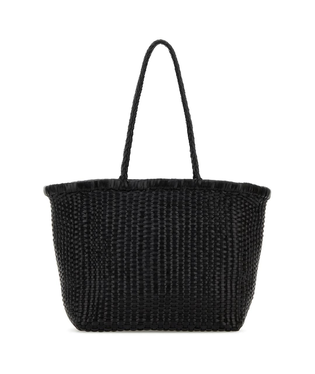 Dragon Diffusion Черная пелетеная сумка тоут, фото 3