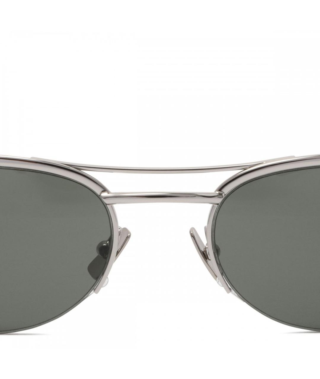 SAINT LAURENT Серебряные металлические солнцезащитные очки, фото 3