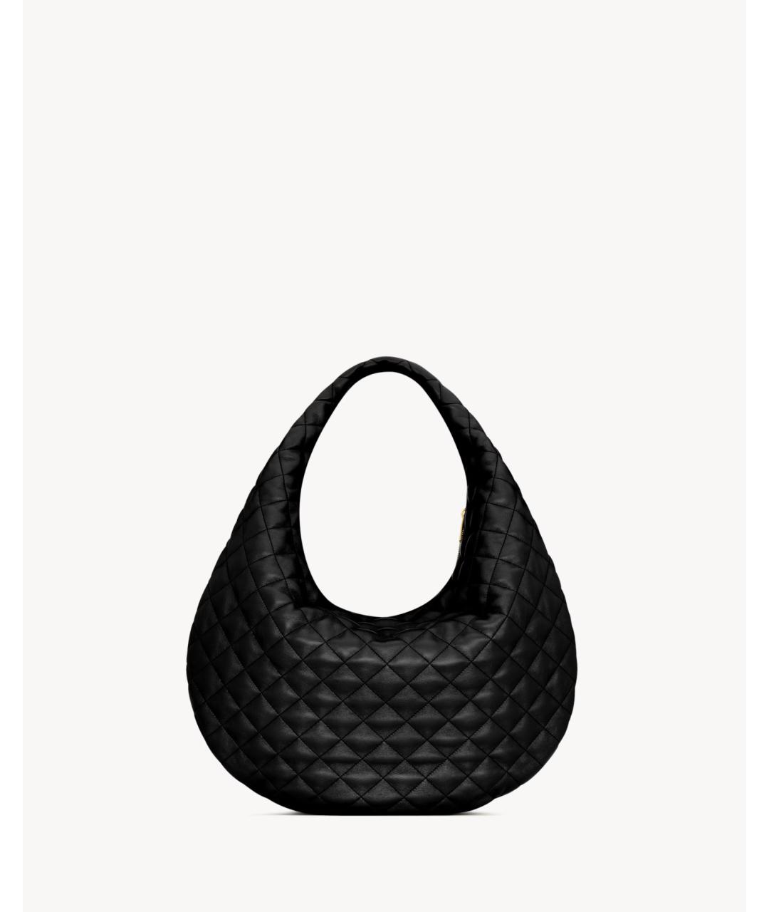 SAINT LAURENT Черная кожаная сумка через плечо, фото 3