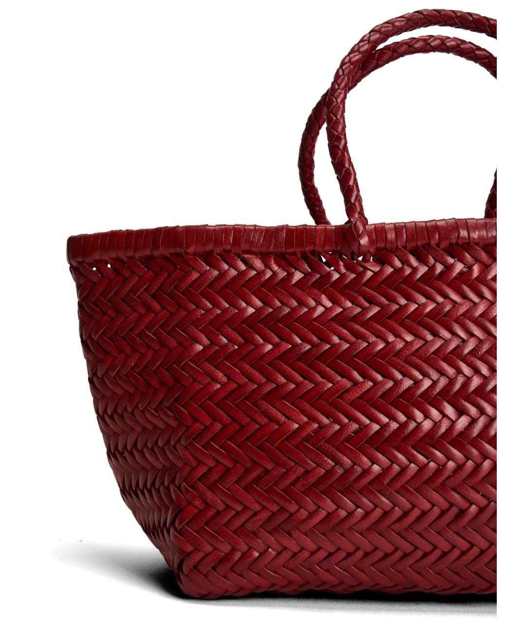 Dragon Diffusion Красная пелетеная сумка тоут, фото 4