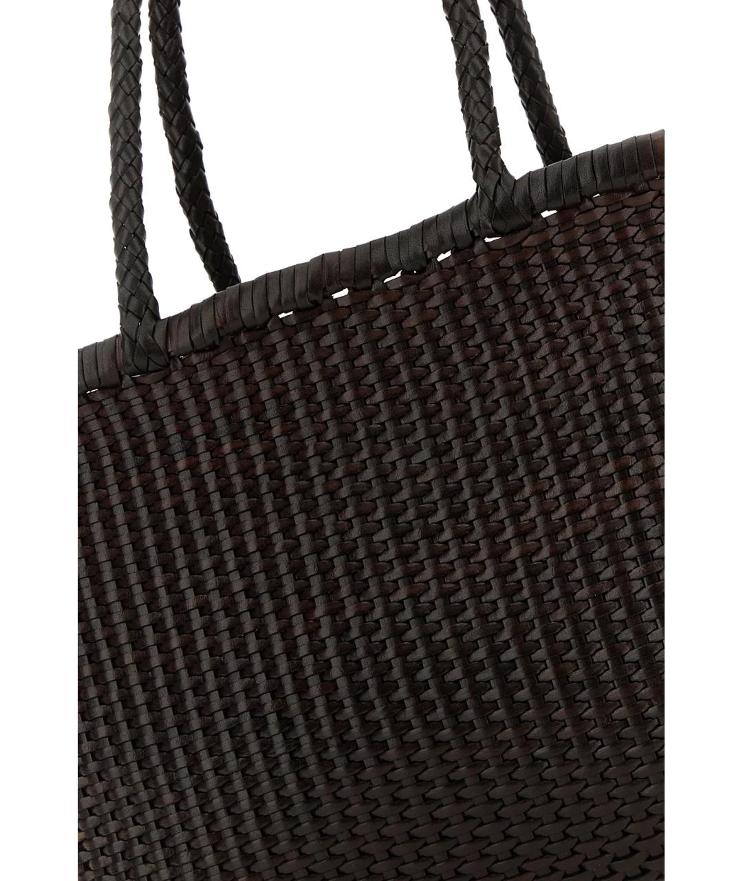 Dragon Diffusion Коричневая пелетеная сумка тоут, фото 4