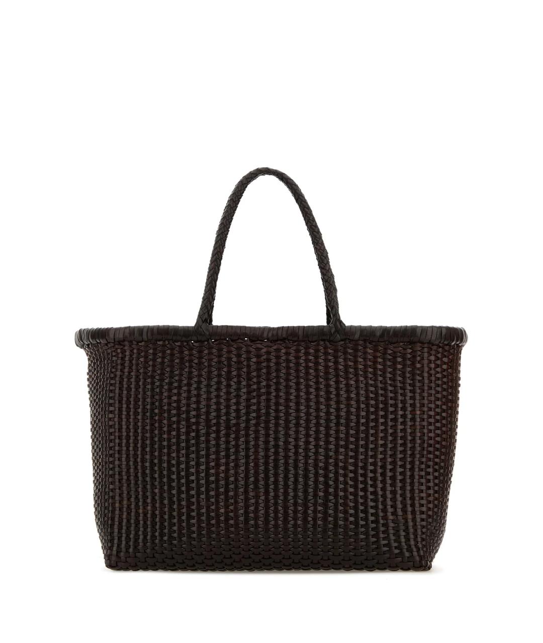 Dragon Diffusion Коричневая пелетеная сумка тоут, фото 3