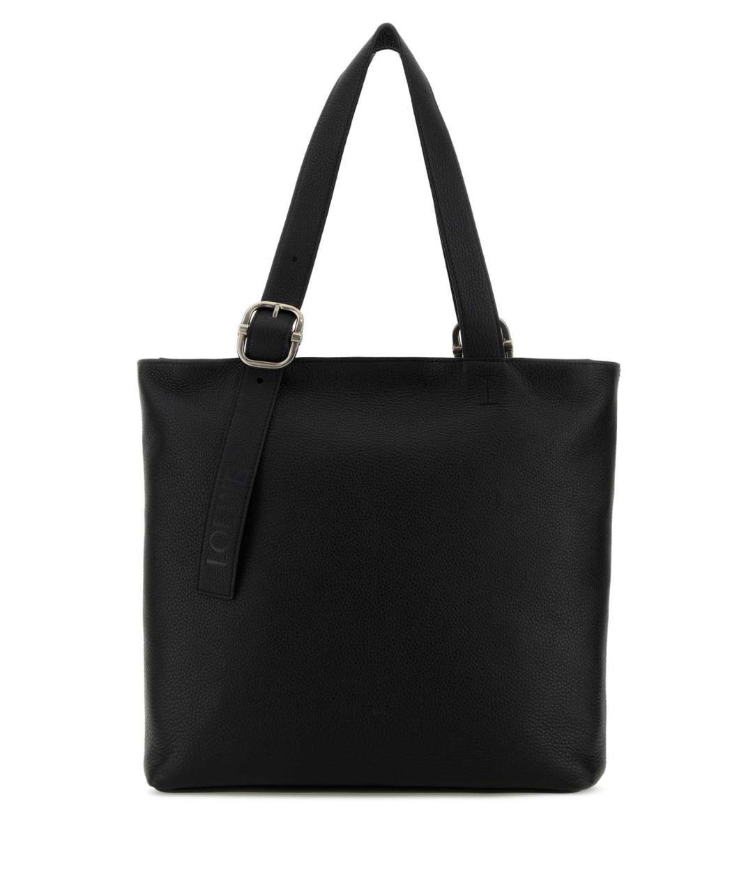 LOEWE Черная кожаная сумка тоут, фото 1