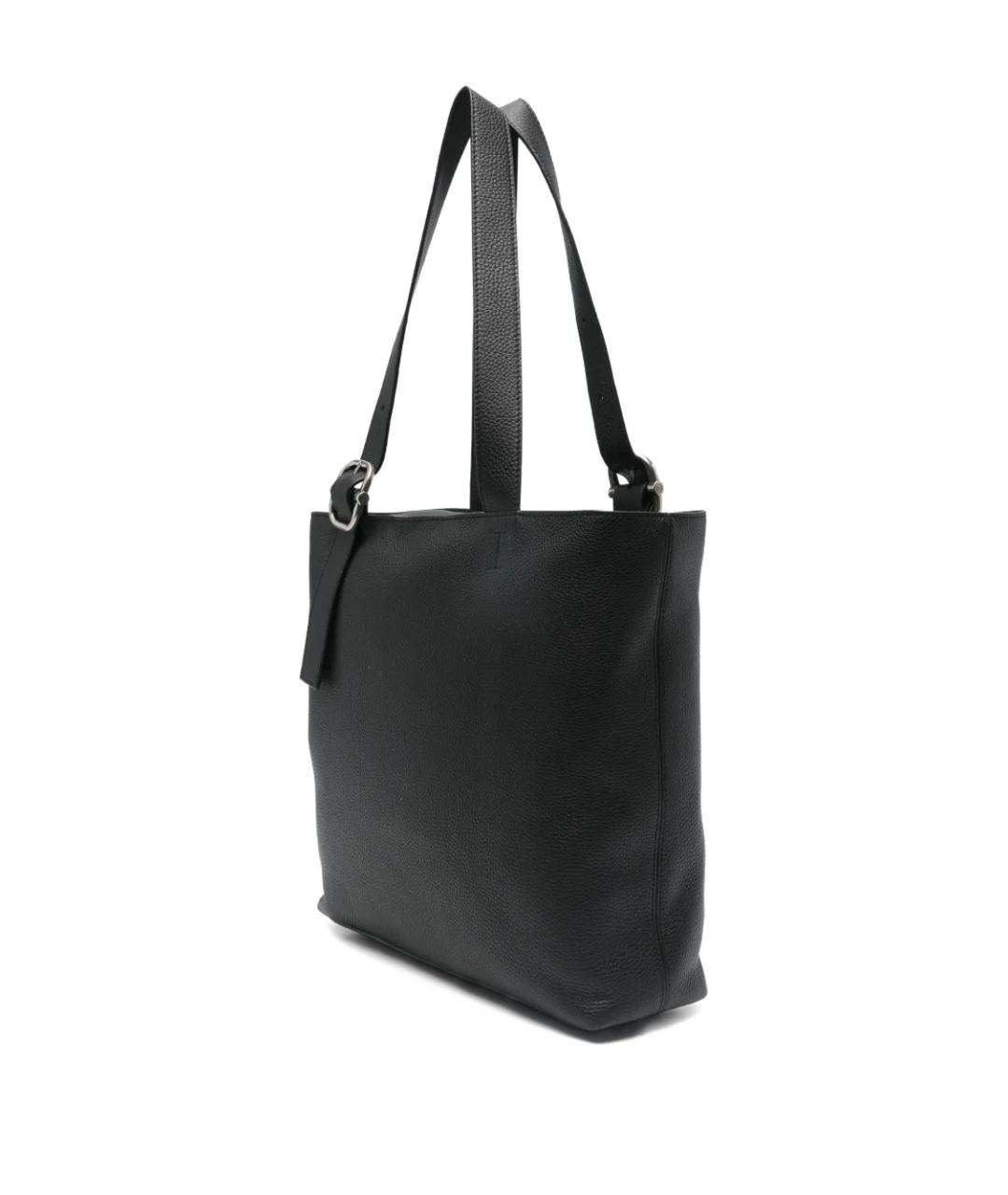 LOEWE Черная кожаная сумка тоут, фото 5