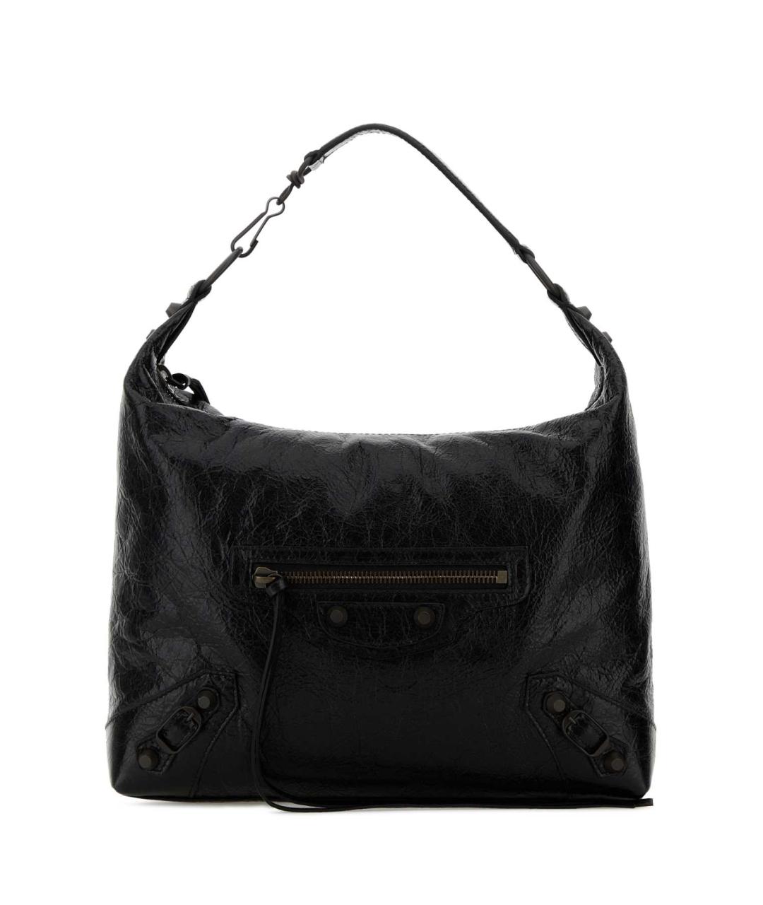 BALENCIAGA Черная кожаная сумка через плечо, фото 1