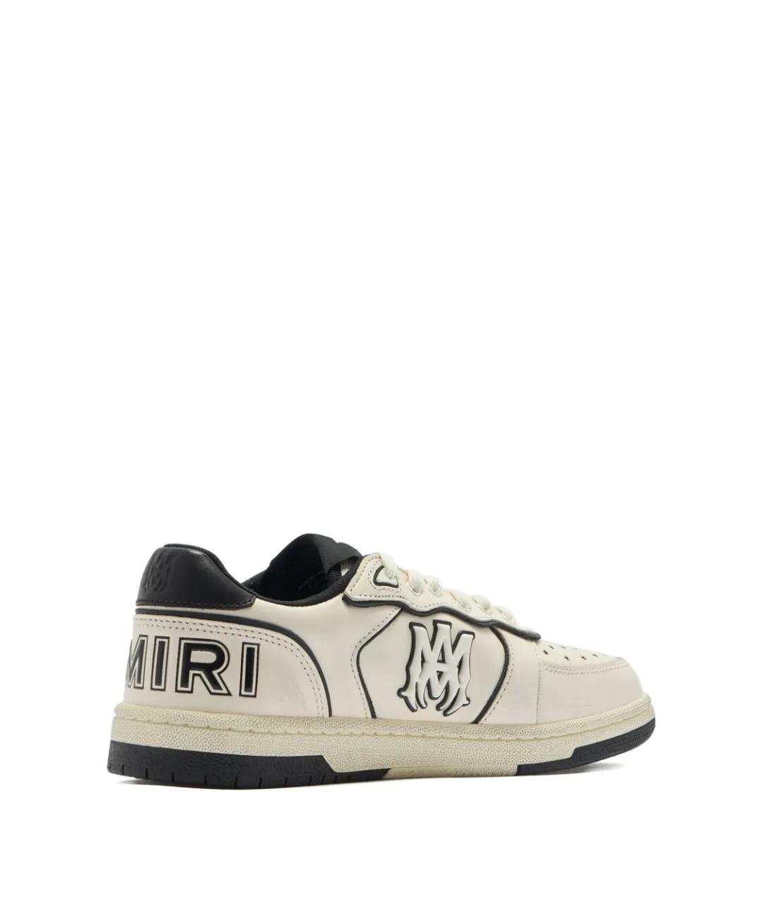 AMIRI Белые кожаные низкие кроссовки / кеды, фото 3