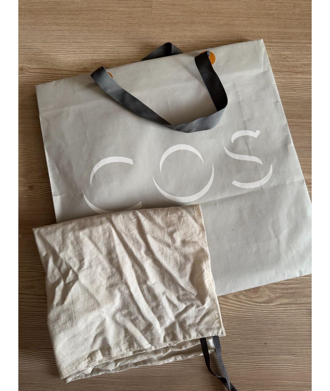 COS Темно-синее шерстяное пальто, фото 5