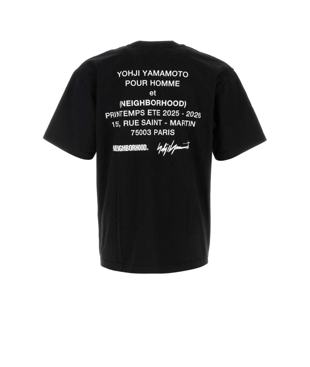 YOHJI YAMAMOTO Черная хлопковая футболка, фото 2