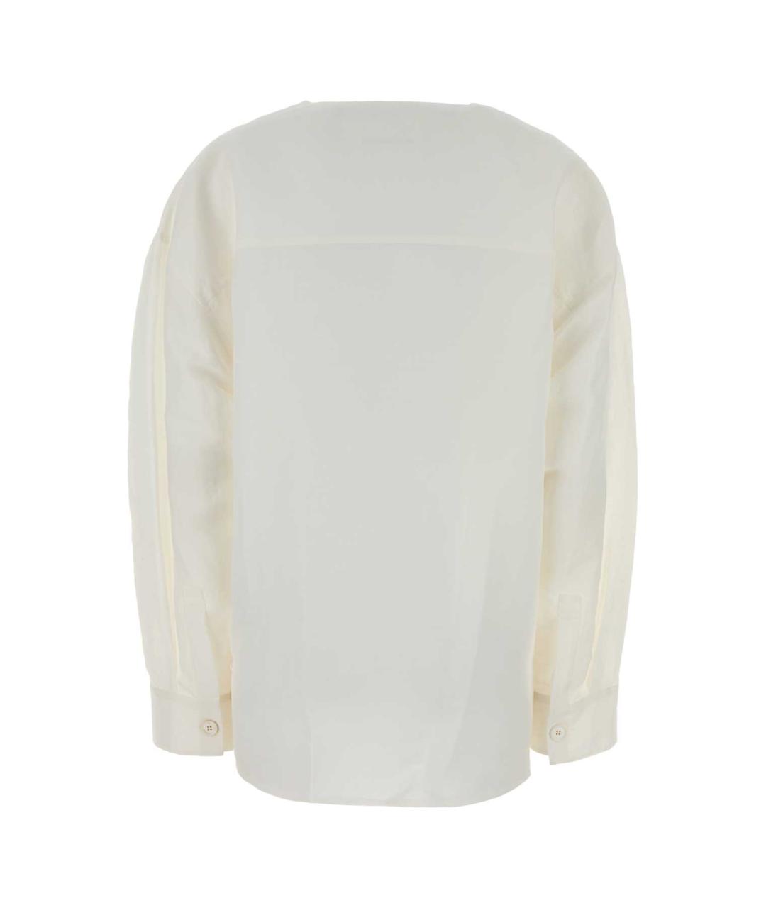 JIL SANDER Белая льняная рубашка, фото 2