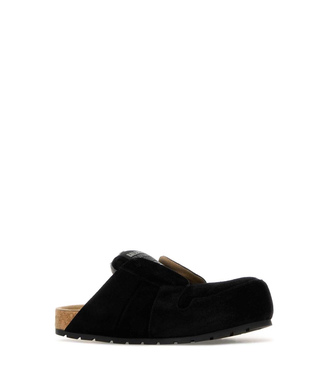 BALENCIAGA Черные кожаные шлепанцы, фото 2