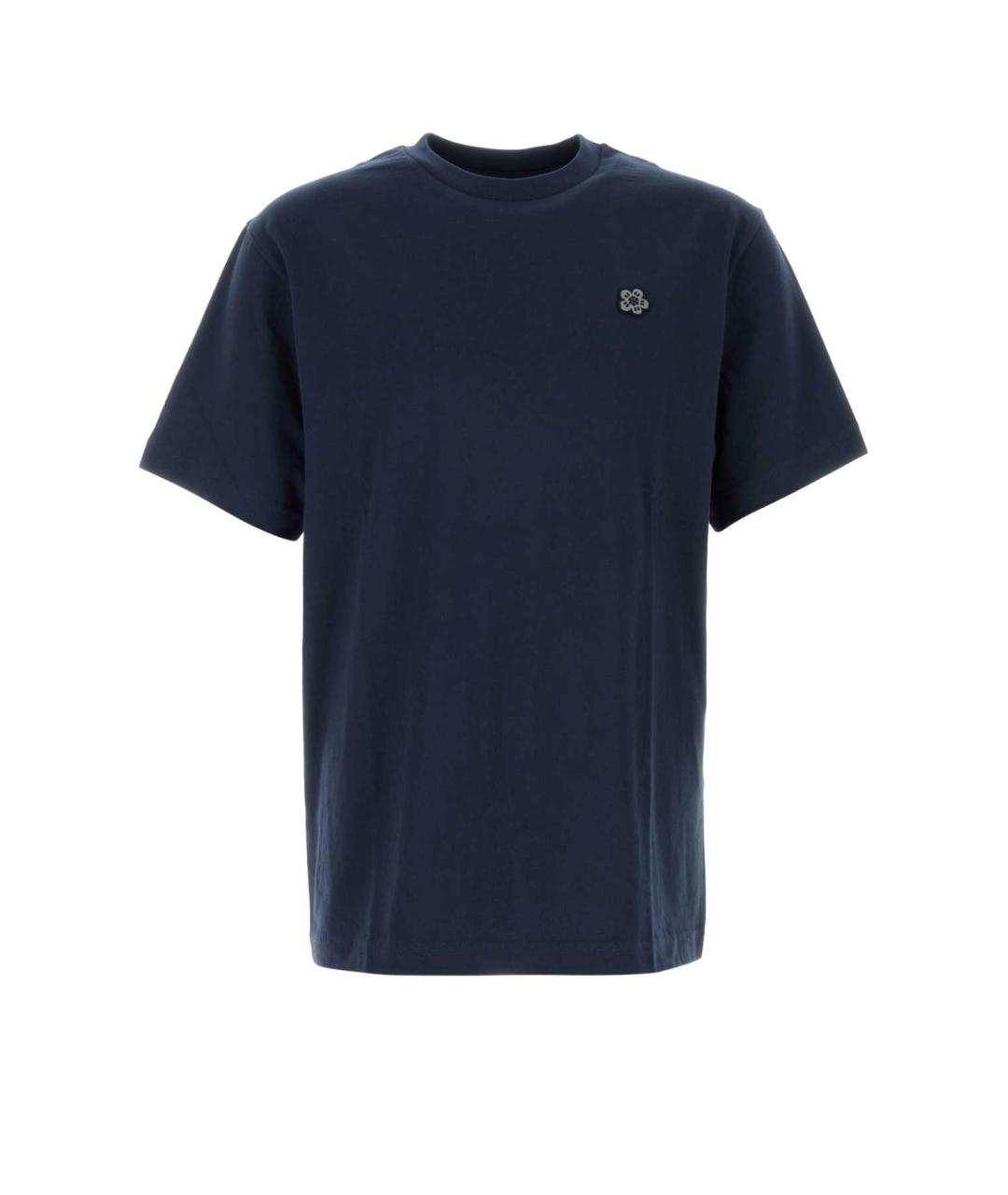 KENZO Темно-синяя хлопковая футболка, фото 1