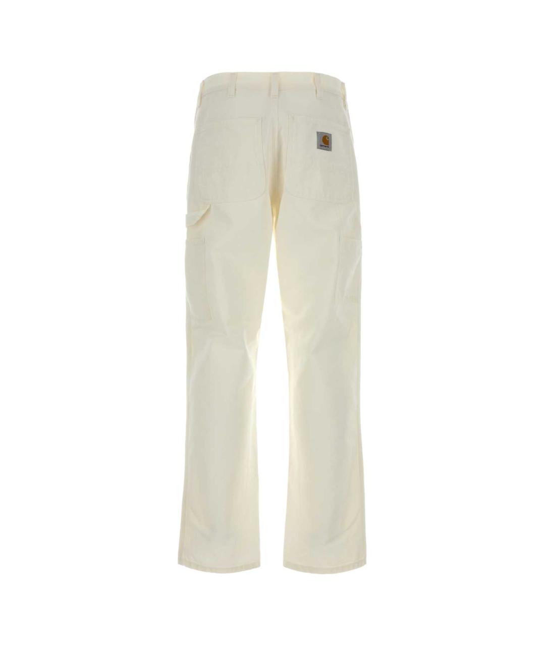 CARHARTT WIP Белые хлопковые повседневные брюки, фото 2