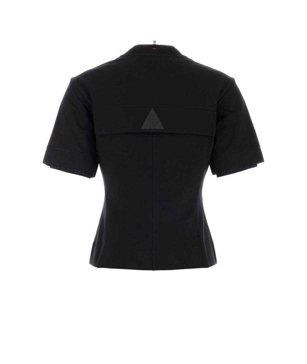 MONCLER GRENOBLE Черная хлопковая футболка, фото 2