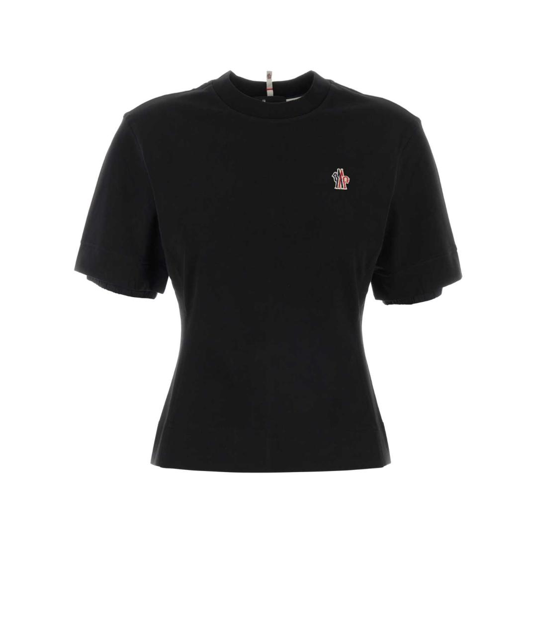 MONCLER GRENOBLE Черная хлопковая футболка, фото 1