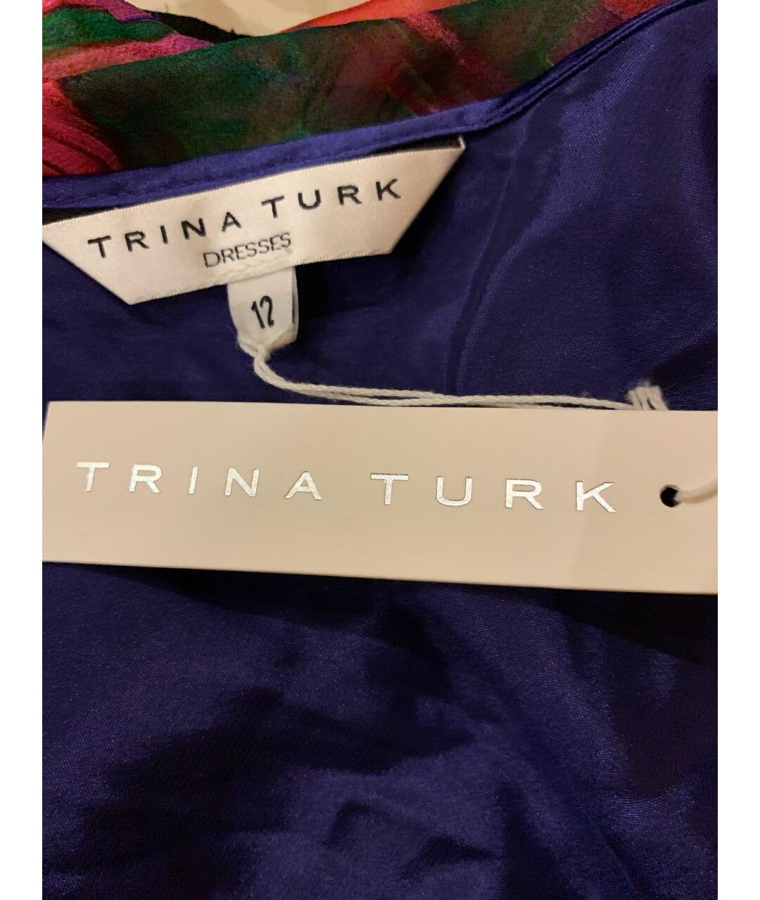 TRINA TURK Мульти шелковое платье, фото 4