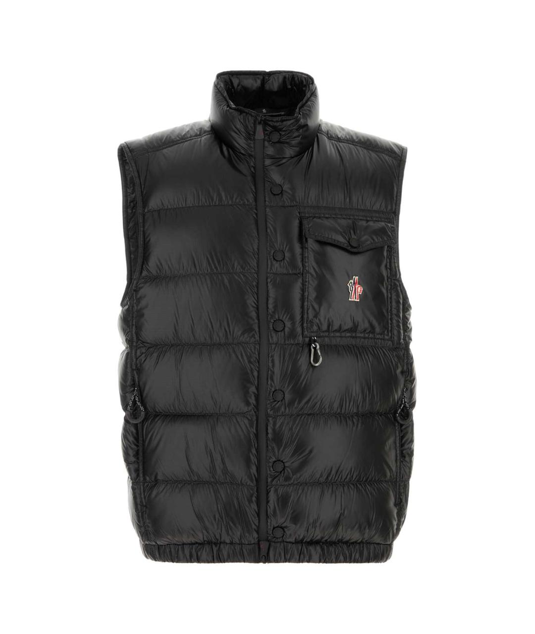 MONCLER GRENOBLE Черный полиэстеровый жилет, фото 1