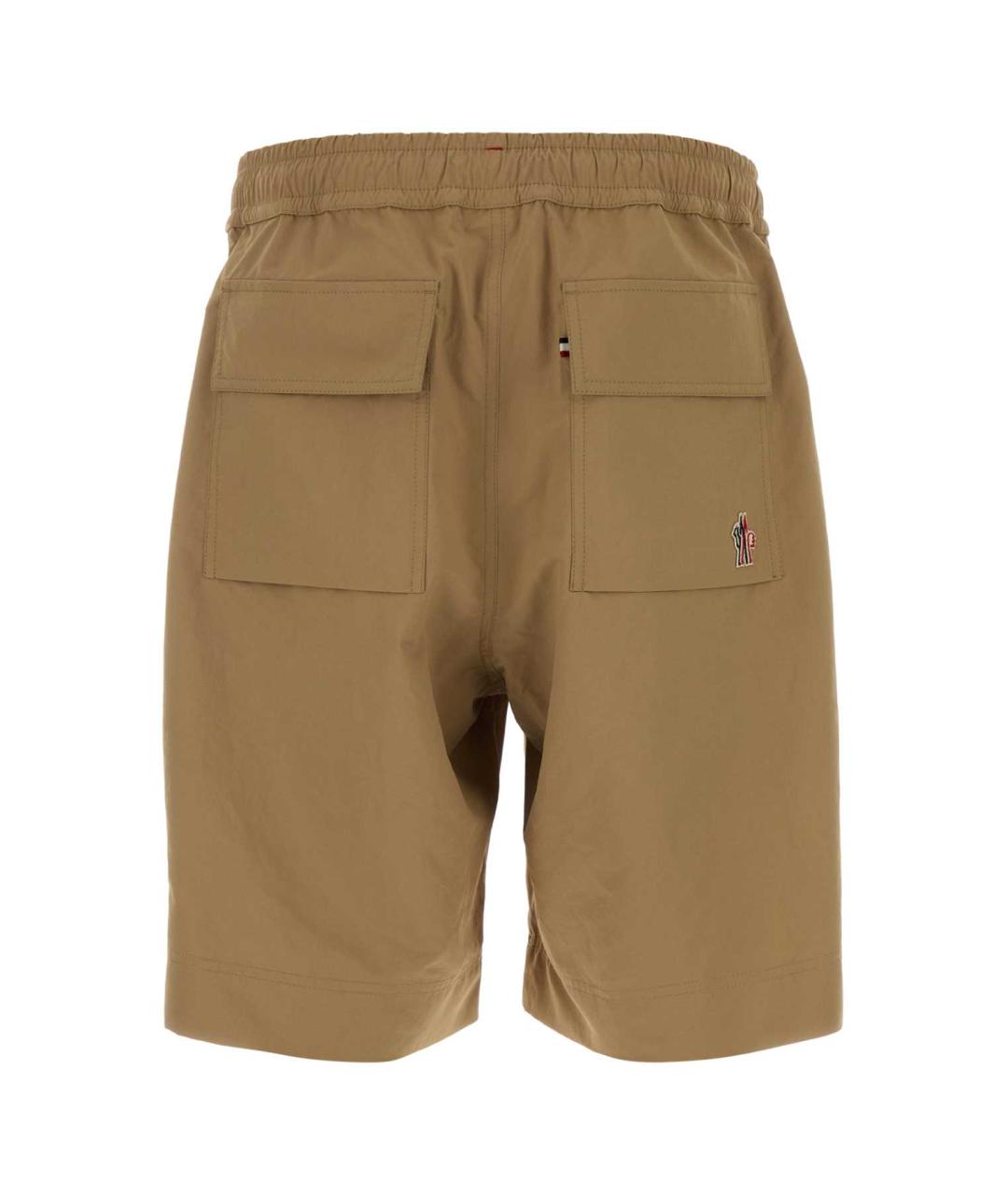 MONCLER GRENOBLE Бежевые полиэстеровые шорты, фото 2