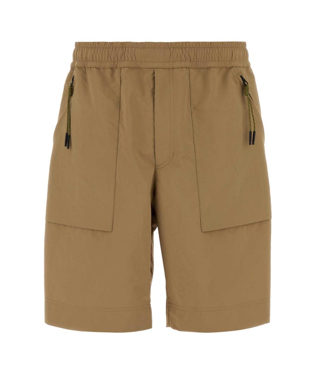MONCLER GRENOBLE Бежевые полиэстеровые шорты, фото 1