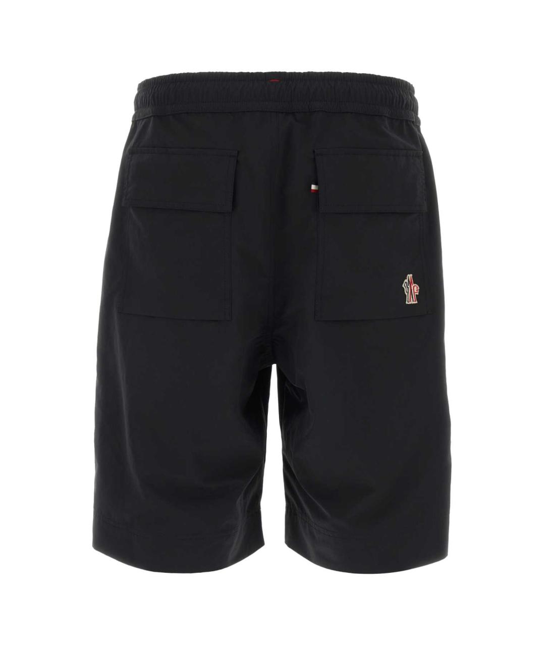 MONCLER GRENOBLE Черные полиэстеровые шорты, фото 2