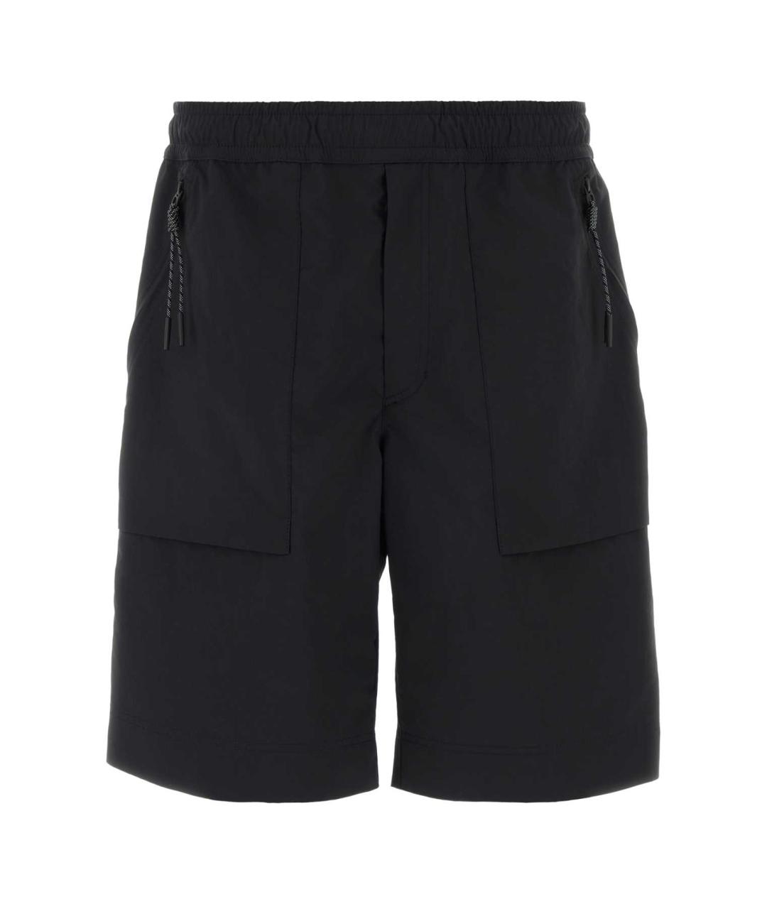 MONCLER GRENOBLE Черные полиэстеровые шорты, фото 1