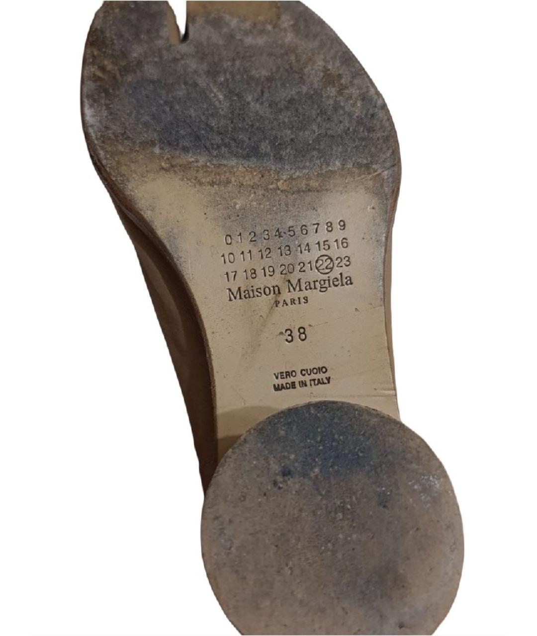 MAISON MARGIELA Хаки кожаные ботильоны, фото 6