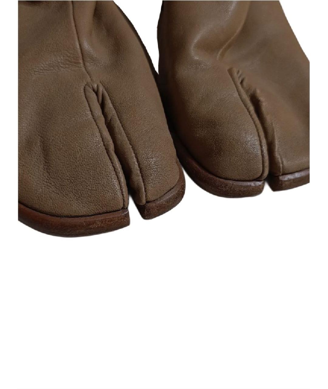 MAISON MARGIELA Хаки кожаные ботильоны, фото 5